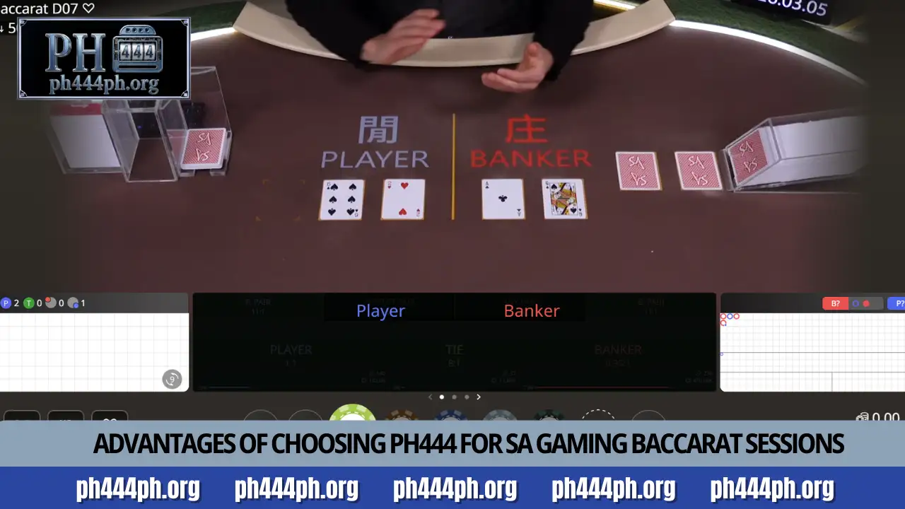 SA Gaming Baccarat at PH444 Winning Tips and Guide 3 Advantages of choosing PH444 for SA Gaming Baccarat sessions