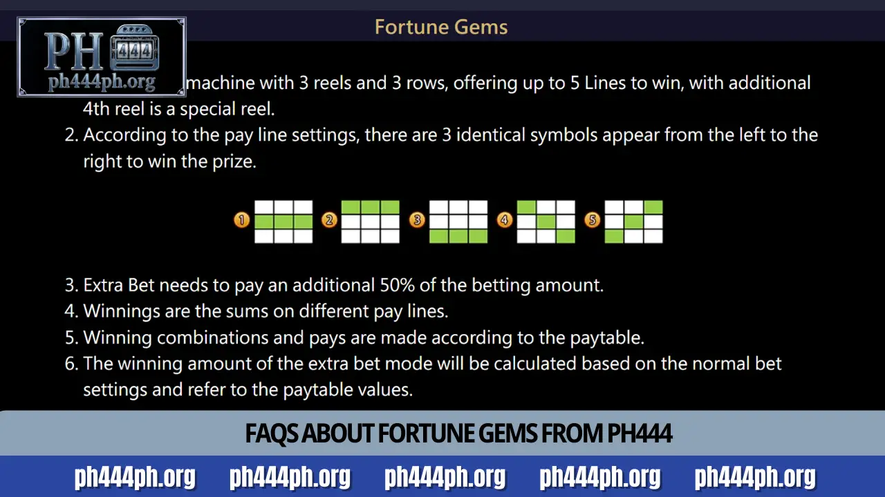 Fortune Gems winning guide and features at PH444 4 Guide to registering and playing Fortune Gems at PH444
