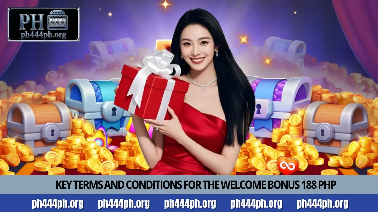 Get the Welcome Bonus 188 PHP for new players at PH444 4 Key terms and conditions for the Welcome Bonus 188 PHP