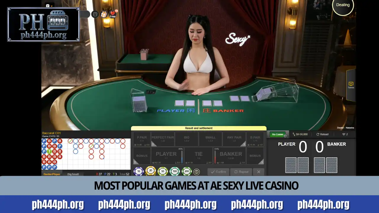 AE Sexy Live Casino features elite games at PH444 3 Most popular games at AE Sexy Live Casino