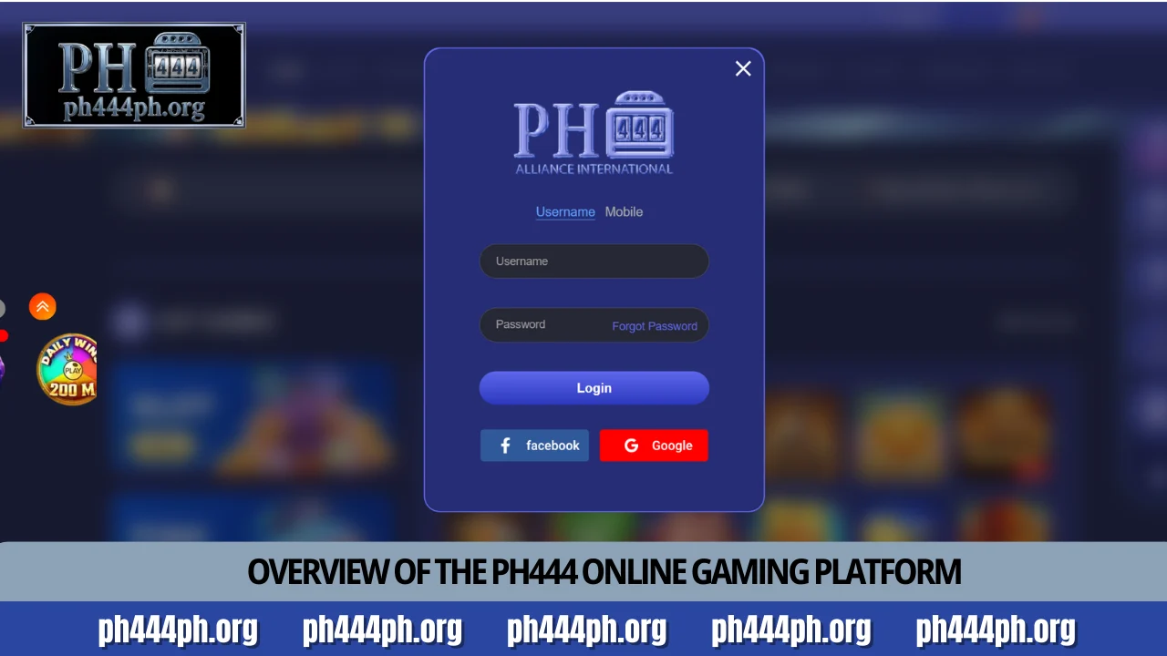 PH444 Login 1 Overview of the PH444 online gaming platform
